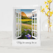 Mountain Wildflower Sympathie Venster Kaart (Gele Bloem)