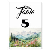 Mountain Wildflower Tafelnummer (Voorkant)