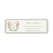 Mountain Wildflower Tuin Envelope Retouradres Etiket (Voorkant)