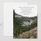 Mountain Wildflower Wedding Invitation Kaart (Voorkant / Achterkant)