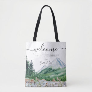 Mountain Wildflower   Welkom bruiloft Tote Bag