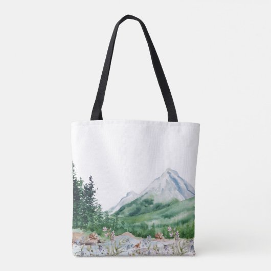 Mountain Wildflower | Welkom bruiloft Tote Bag (Achterkant)