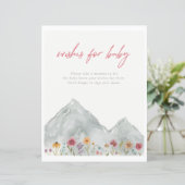 Mountain Wildflower wensen voor Baby Sign (Staand voorkant)