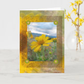 Mountain Wildflower Wenskaart Kaart (Gele Bloem)
