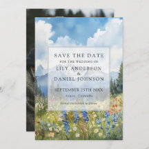 Mountain Wildflowers Floral Meadow Photo Wedding