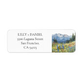 Mountain Wildflowers Floral Return Address Etiket (Voorkant)
