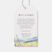 Mountain Wildflowers Meadow Modern Wedding Cadeaulabel (Voorkant)