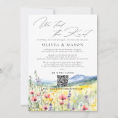 Mountain Wildflowers Modern Wedding Announcement Kaart (Voorkant)