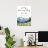 Mountain Wildflowers Retirement Party Welkomstbord Poster (Thuiskantoor)