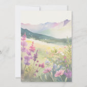 Mountain Wildflowers Wedding Invitation Kaart (Achterkant)