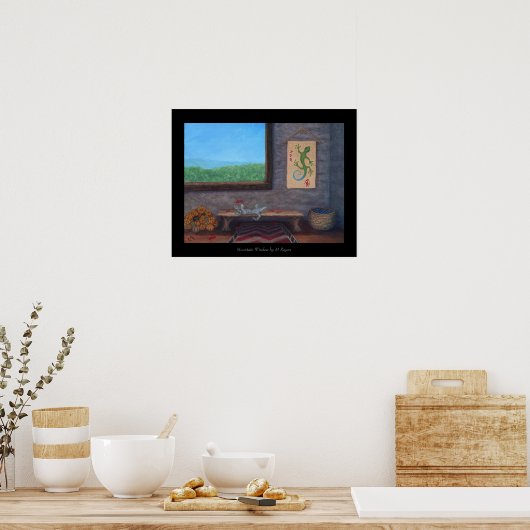 Mountain Window Appalachian Art Print (Keuken)