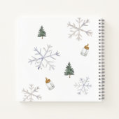 Mountain Winter Baby shower Gastenboek Notitieboek (Achterkant)