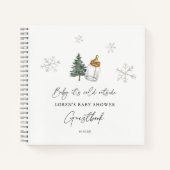 Mountain Winter Baby shower Gastenboek Notitieboek (Voorkant)