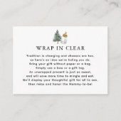 Mountain Winter Baby Shower Wrap In Clear Informatiekaartje (Voorkant)