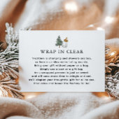 Mountain Winter Baby Shower Wrap In Clear Informatiekaartje