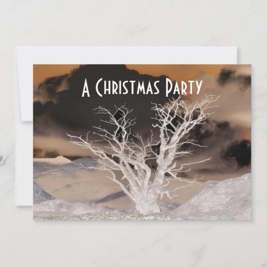 MOUNTAIN WINTER-INVITATIE FEESTDAGENKAART (Voorkant)