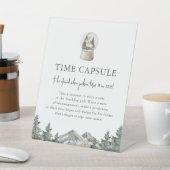 Mountain Winter Onederland Verjaardag Tijd Capsule Reclamebord Met Voetstuk (Insitu)