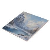 Mountain Winter River Nature Landscape Tegeltje (Zijkant)