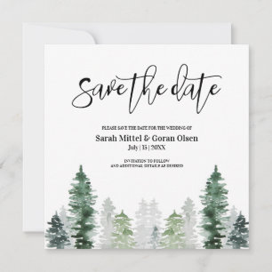 Mountain Winter Save the Date Invitation