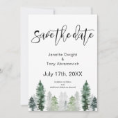 Mountain Winter Save the date Uitnodiging (Voorkant)