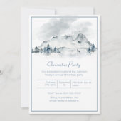 Mountain Winter Scene Kerstfeest Kaart (Voorkant)