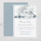 Mountain Winter Scene Kerstfeest Kaart (Voorkant / Achterkant)