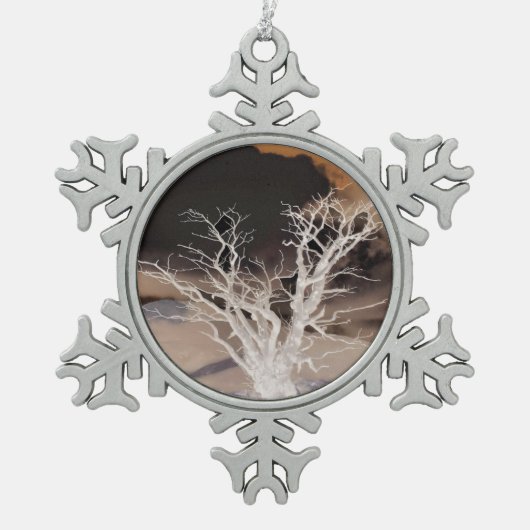 MOUNTAIN WINTER TIN SNEEUWVLOK ORNAMENT (Voorkant)