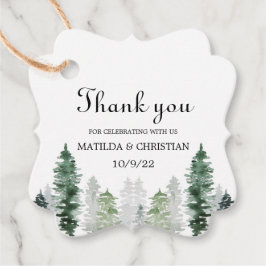 Mountain Winter Wedding Favor Tags Bedankjes Labels