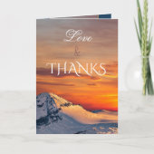 Mountain Winter Weduwfoto Hartelijk dank Bedankkaart (Voorkant)