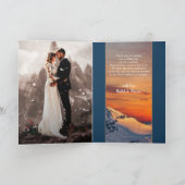 Mountain Winter Weduwfoto Hartelijk dank Bedankkaart (Binnen)