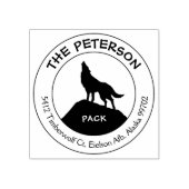 Mountain Wolf Pack, dierlijk adres retour Rubberstempel (Afrduk)