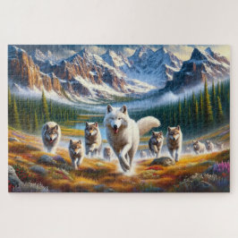 Mountain Wolf Pack, Wolf Family, Wilderness Legpuzzel