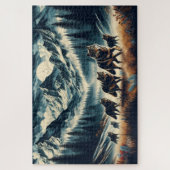 Mountain Wolf Pack, Wolf Family, Wilderness Legpuzzel (Verticaal)