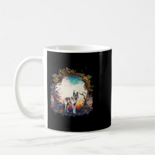 Mountain Woodland Animals Wolf Natuur Bloemen Koffiemok
