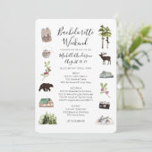Mountain Woods Bachelorette-weekendprogramma Kaart (Staand voorkant)