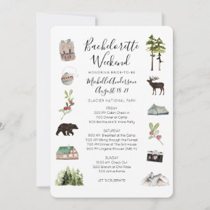 Mountain Woods Bachelorette-weekendprogramma Kaart