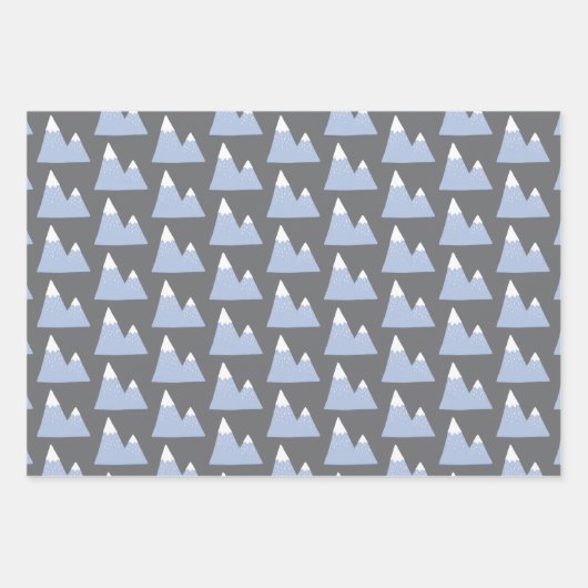 Mountain Wrapping Paper Flat Sheet Set van 3 (Voorkant 3)