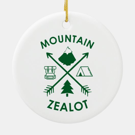 Mountain Zealot Keramisch Ornament (Achterkant)