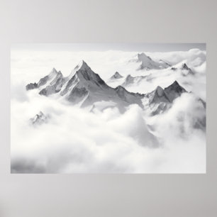 Mountain Zee Clouds Sunset Sky Landscape Poster
