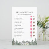 Mountain zei dat ze zei dat Vrijgezellenfeest Game (Staand voorkant)