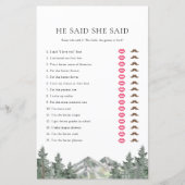 Mountain zei dat ze zei dat Vrijgezellenfeest Game (Voorkant)