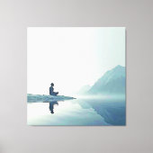 Mountain Zen Vreedzame Meditatie Ontwerp Canvas Afdruk (Voorkant)