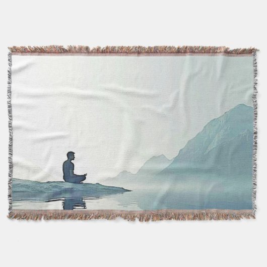 Mountain Zen Vreedzame Meditatie Ontwerp Deken (Voorkant)