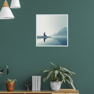 Mountain Zen Vreedzame Meditatie Ontwerp Poster