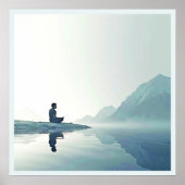 Mountain Zen Vreedzame Meditatie Ontwerp Poster (Voorkant)