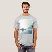 Mountain Zen Vreedzame Meditatie Ontwerp T-shirt (Voorkant volledig)