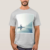 Mountain Zen Vreedzame Meditatie Ontwerp T-shirt (Voorkant)