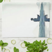 Mountain Zen Vreedzame Meditatie Ontwerp Theedoek (Gevouwen)