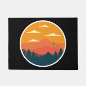 Mountain zonsondergang illustratie deurmat (Voorkant)