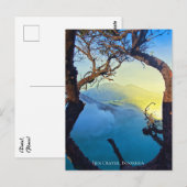 Mountain Zwavel Crater Blue Pond Lijst Briefkaart (Voorkant / Achterkant)